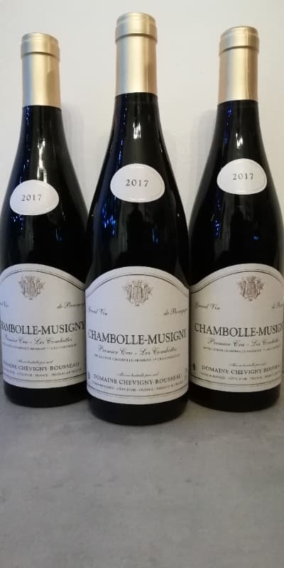 3 x Chambolle-Musigny, 1er cru les combottes, Chevigny Rousseau, 2017