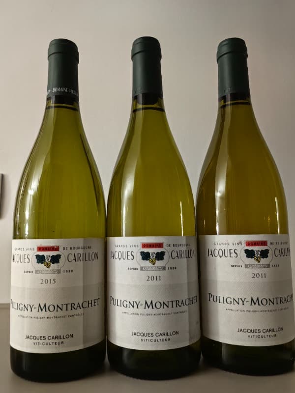 3 x Puligny-Montrachet, Jacques Carillon, 2x2011 / 1x2015