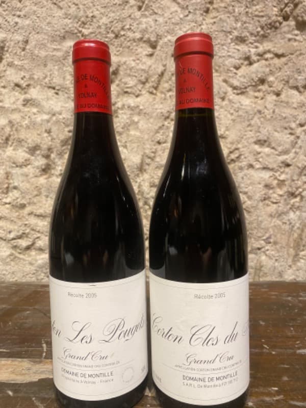 2 x Corton, Les Pougets & Clos du Roy, Domaine de Montille, 2005