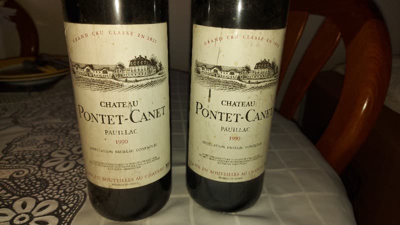 2 X Château Pontet-Canet, Pauillac, 1990