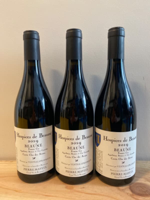 3 x Beaune, 1er Cru Cuvée Clos des Avaux, Hospices de Beaune, 2019