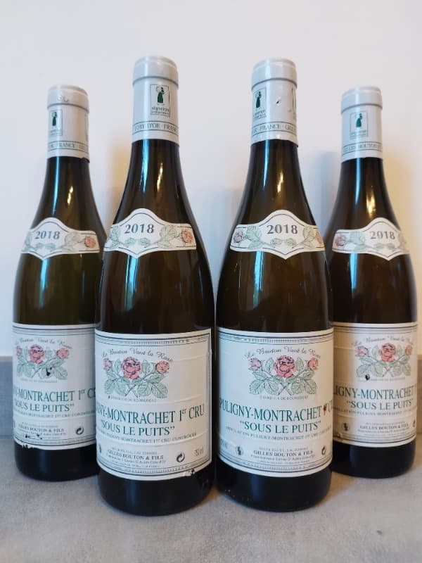 4 x Puligny-Montrachet, 1er Cru Sous le Puits, Gilles Bouton & Fils, 2018