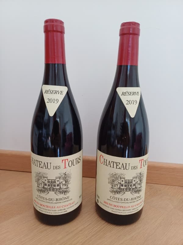 2 x Côtes-du-Rhône, Château des Tours, 2019