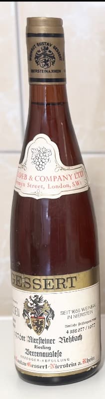 Beerenauslese Rierfteiner Rehbach, Gessert-Nierstein, Moselle, 1976