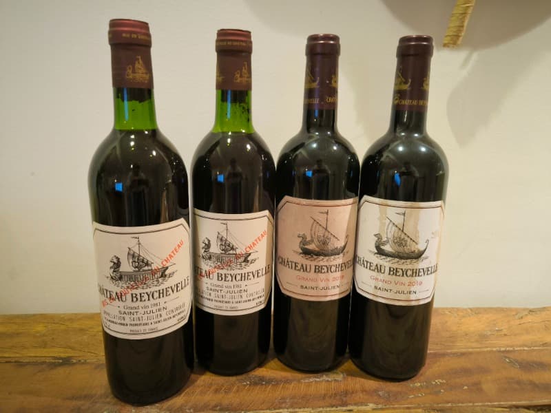 4 x Château Beychevelle, Saint-Julien, 2x 1981, 2x 2019