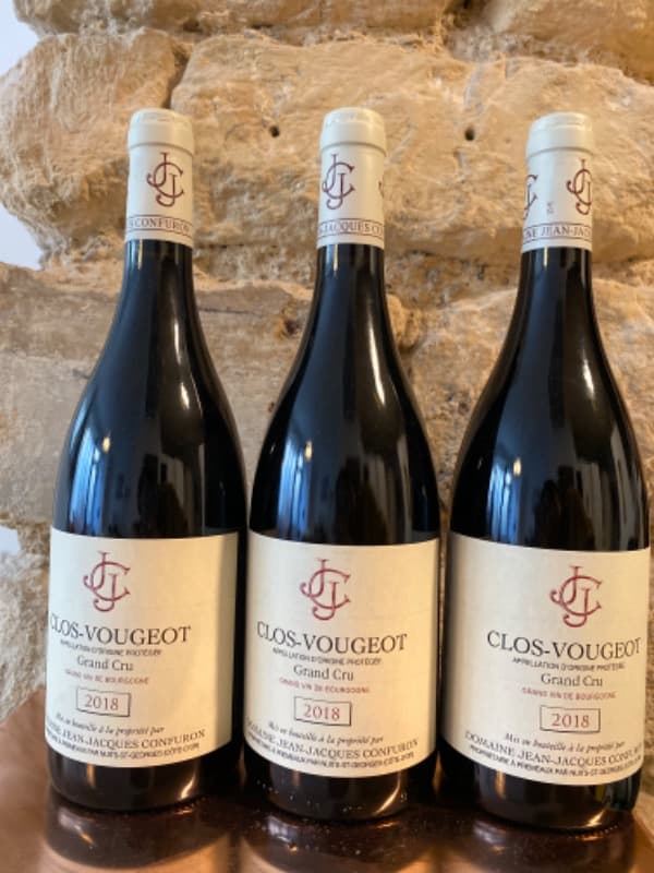 3 x Clos de Vougeot, Grand Cru, Domaine J.J.Confuron, 2018