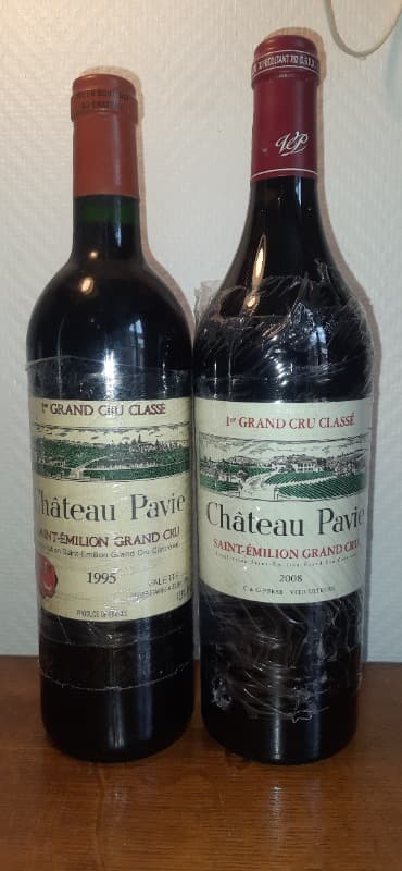 2 x château Pavie, Saint-Émilion Grand Cru 1x1995/1x2008