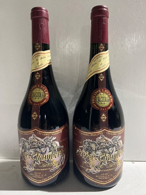 2 x Gevrey-Chambertin, 1 er cru les Cazetiers, Philippe Leclerc, 1991