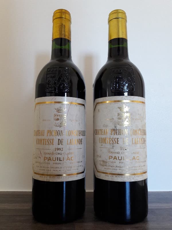 2 x Comtesse de Lalande, Château Pichon Longueville, Pauillac, 1992