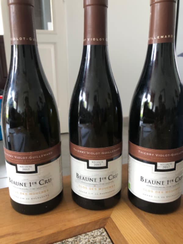 3 x Beaune, 1er cru clos des Mouches, Thierry violot-Guillemard, 2017