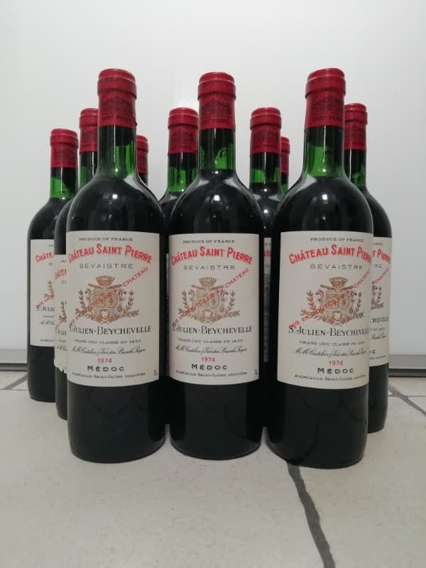 12 x Château Saint Pierre, Saint-Julien, 1974