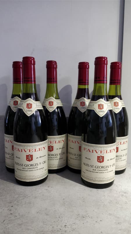 6 x Nuits-Saint-Georges, 1er Cru Aux chaignots, Faiveley, 1989
