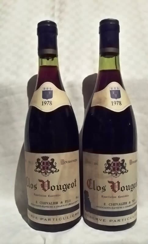 2 x Clos de Vougeot, maison Chevalier, 1978