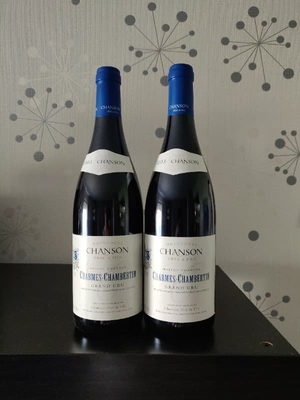 2 x Charmes-Chambertin, Chanson Grand Cru, 2003