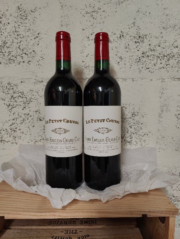 2 x le Petit Cheval, château Cheval Blanc, Saint-Émilion Grand Cru, 2000