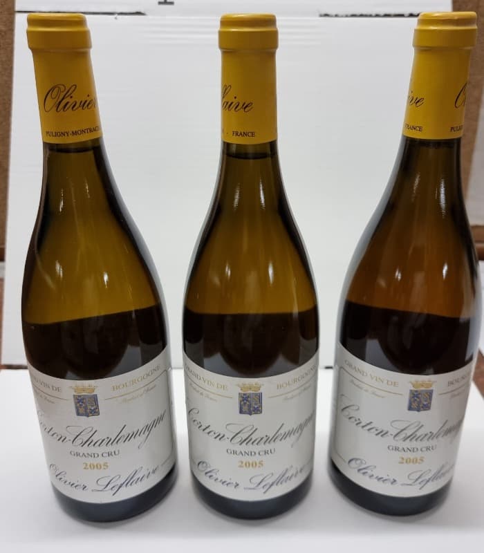 3 x Corton-Charlemagne, Grand Cru, Olivier Leflaive, 2005