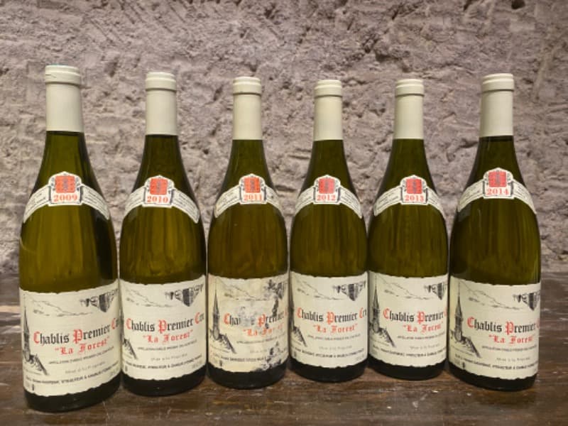 6 x Chablis Premier Cru, La Forest, Domaine Vincent Dauvissat, 2009=>2014