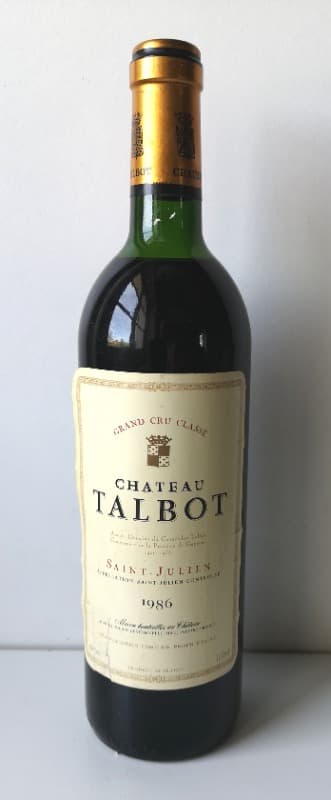 Château Talbot, Saint-Julien, 1986