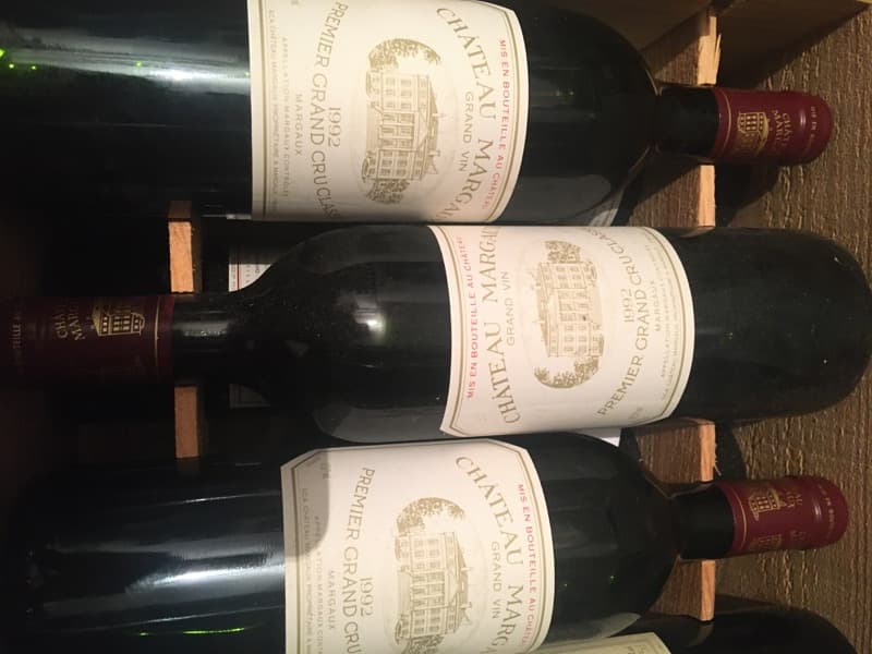 3 x Premier grand cru classé, château Margaux, Margaux, 1992