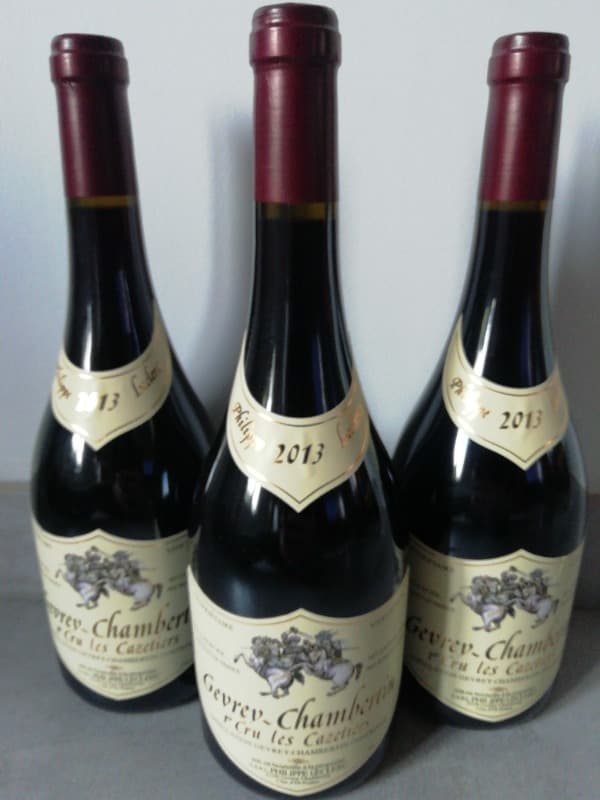 3 x Gevrey-Chambertin, 1er cru Les Cazetiers, Philippe Leclerc, 2013