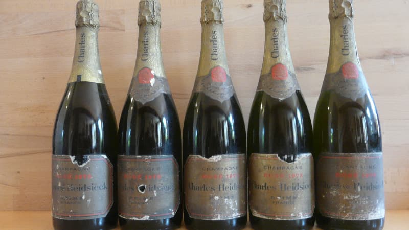 5 xCharles Heidsieck rosé, Champagne, 1973