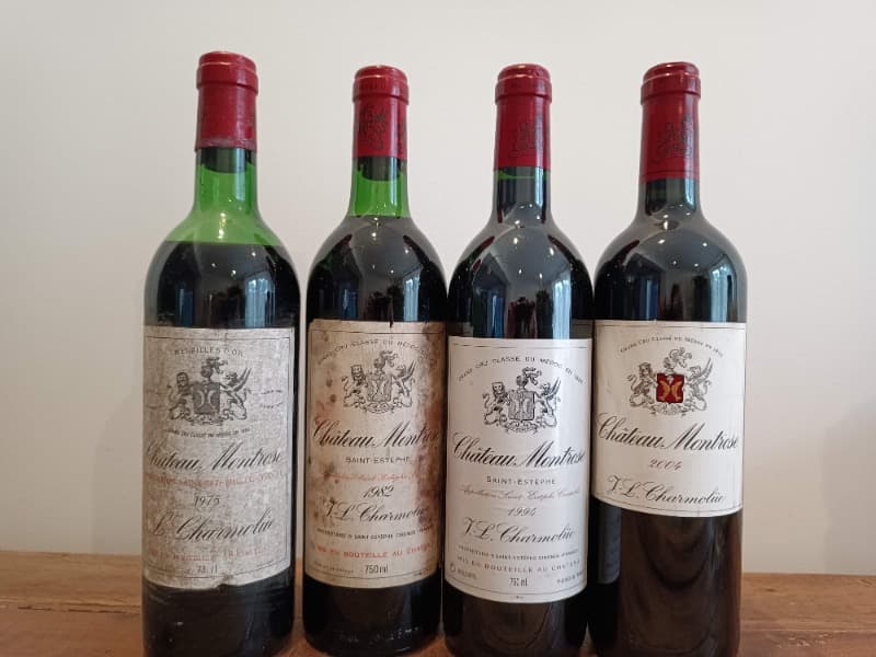 4 x château Montrose, Saint-Estèphe, 1975/1982/1994/2004