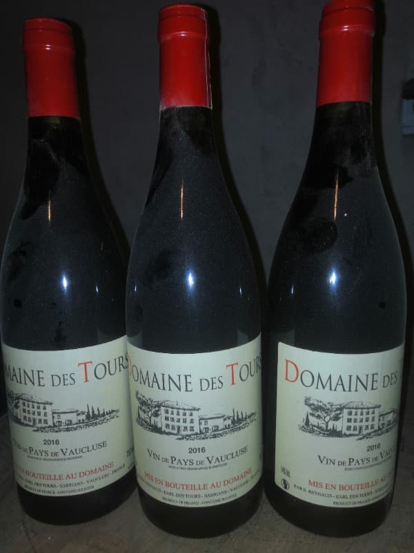 3 x Vin de Pays du Vaucluse, Domaine des Tours, 2016