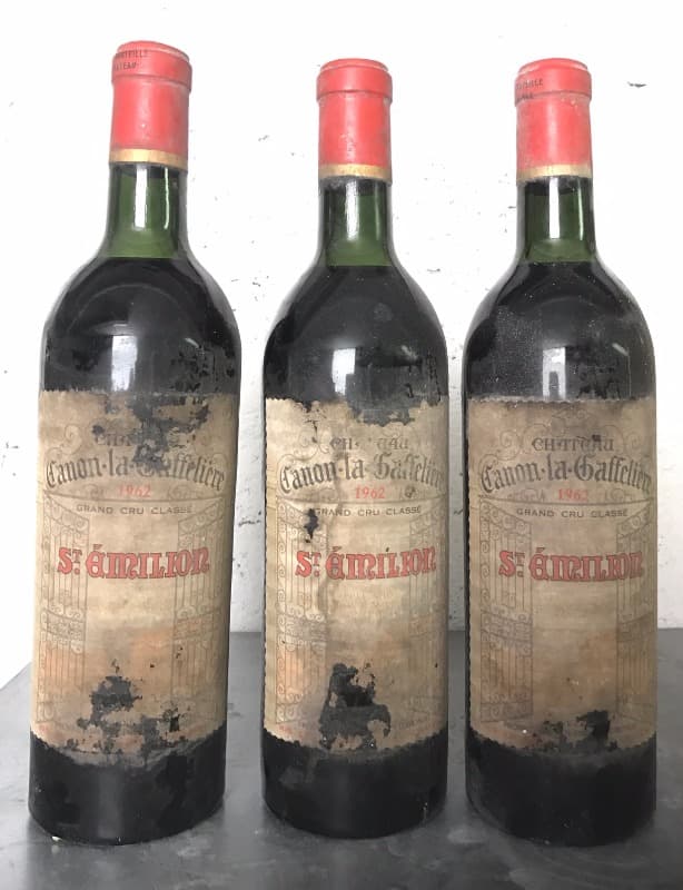 3 x Château La Gaffelière, Saint-Émilion, 1962