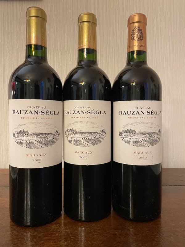 3 x Château Rauzan-Ségla, Margaux, 2x2006/1x2008