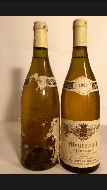 2x Meursault, l'Ormeau, Domaine Boyer Martenot, 1985