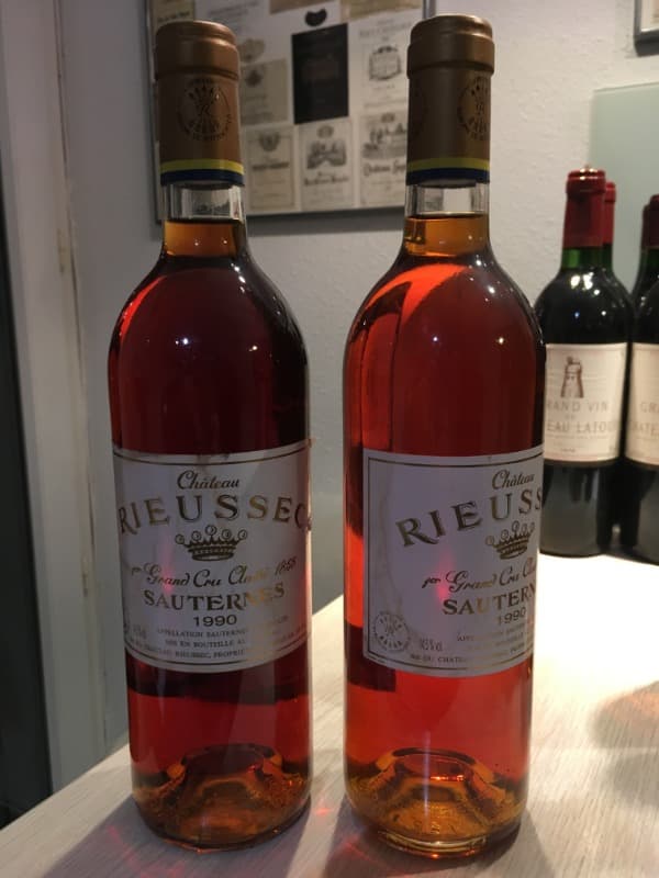 2 x CHATEAU RIEUSSEC, Sauternes, 1990