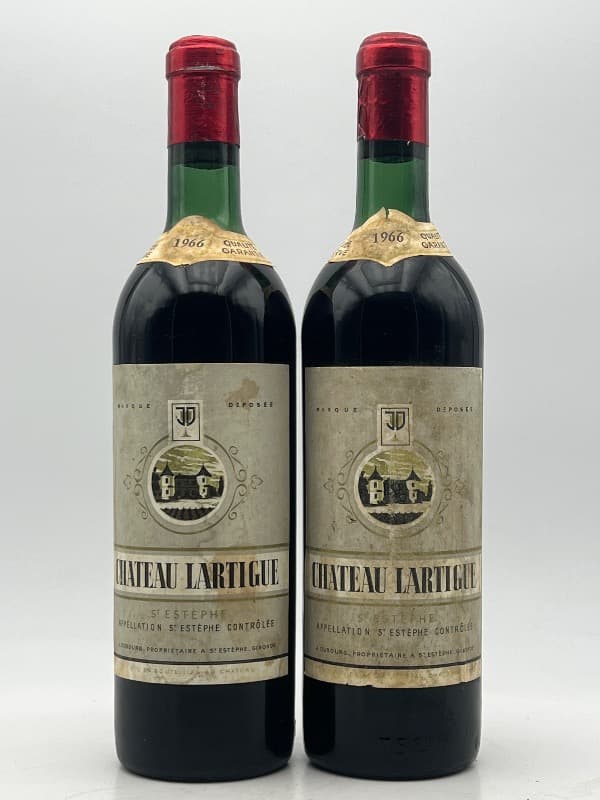 2 x Grande Réserve, château Lartigue, Saint-Estèphe, 1966