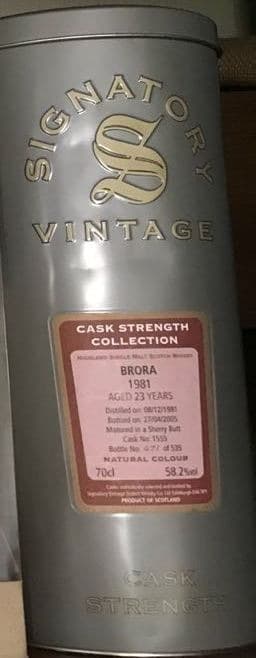 BRORA -Highland Single Malt - Cask 1555 - Cask Strength Collection, Signatory Vintage Scotch Whisky, Whisky, 1981