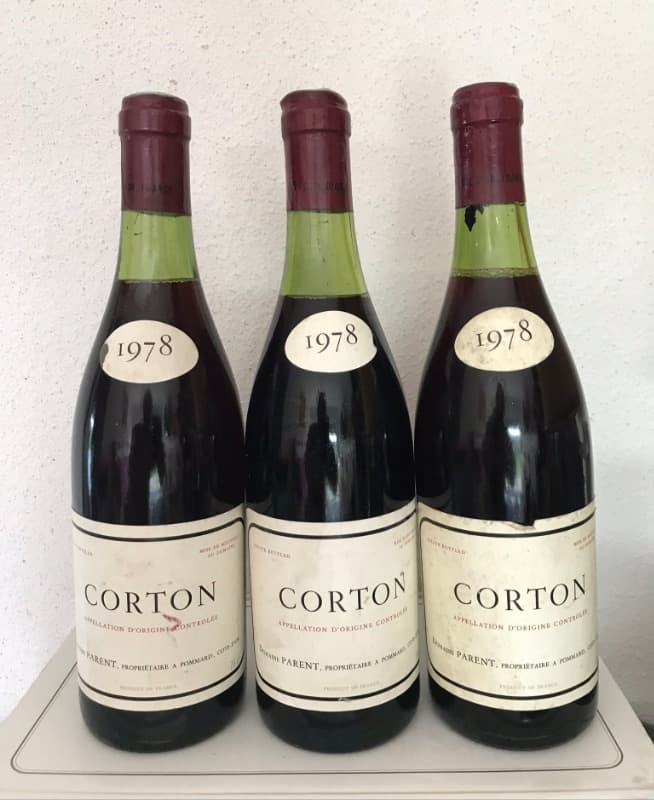 3 x Corton, Domaine Parent, 1978