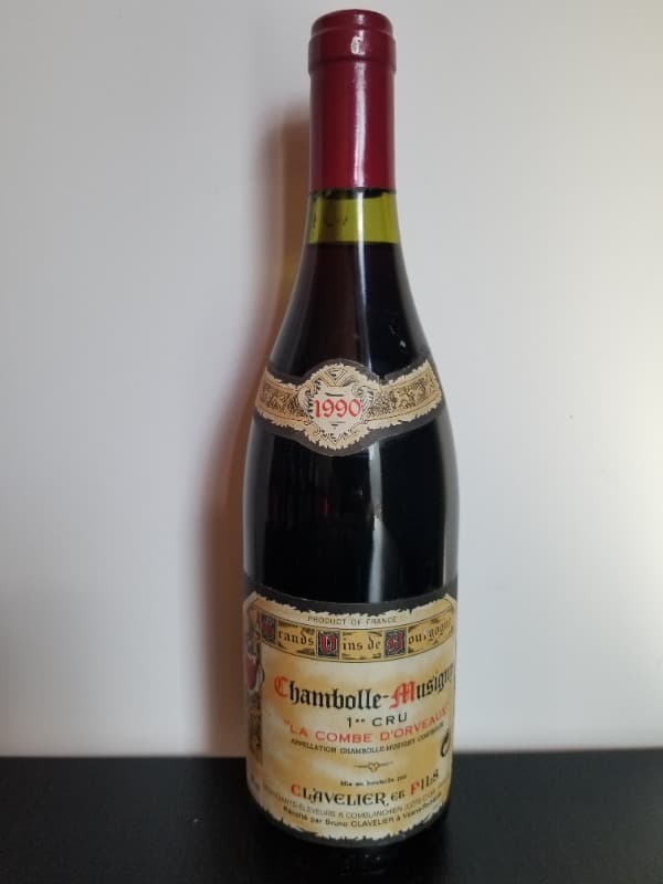 Chambolle-Musigny, 1er Cru La Combe d'Orveaux, Domaine Clavelier et Fils,1990