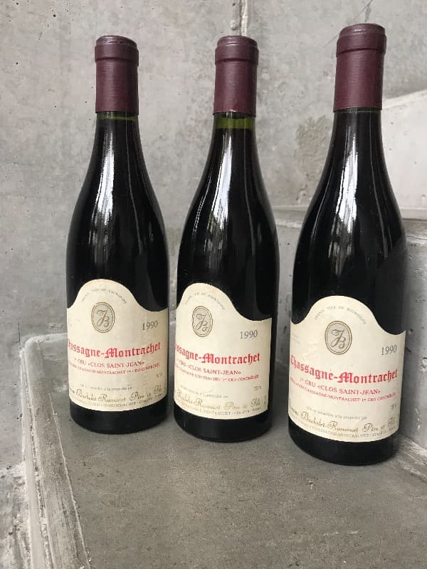 3 x Chassagne-Montrachet, Clos Saint-Jean, Bachelet-Ramonet, 1990