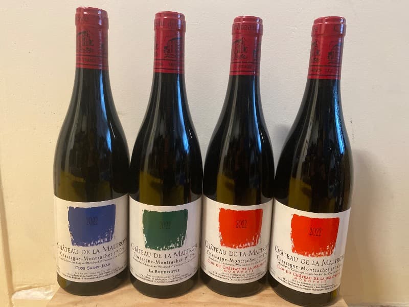 4 x Chassagne-Montrachet, Clos saint jean/ La boudriotte/ Clos du Château, Château de la Maltroye, 2022