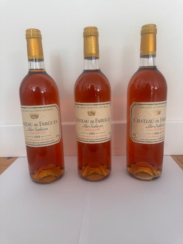 3 x Chateau de Fargues, Sauternes, 1994