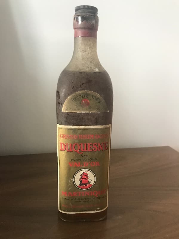 Des plantations val d’or 47 degrés, Duquesne, Rhum, 1943
