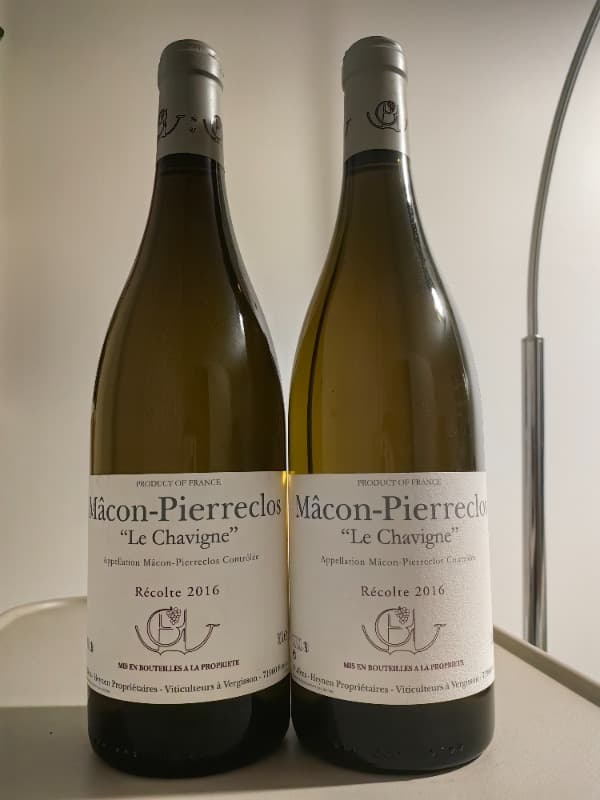 2 x Mâcon-Pierreclos, Le Chavigne, Guffens-Heynen, 2016