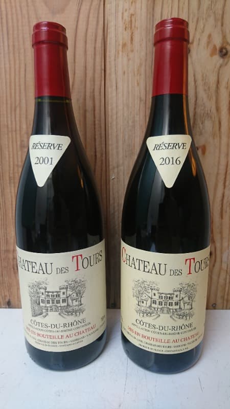 2 x Côtes-du-Rhône, Château des Tours, 2001/2016