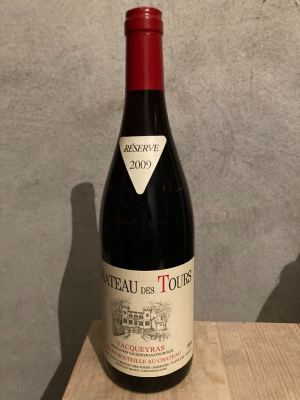 Vacqueyras, Réservé, Château des Tours, 2009