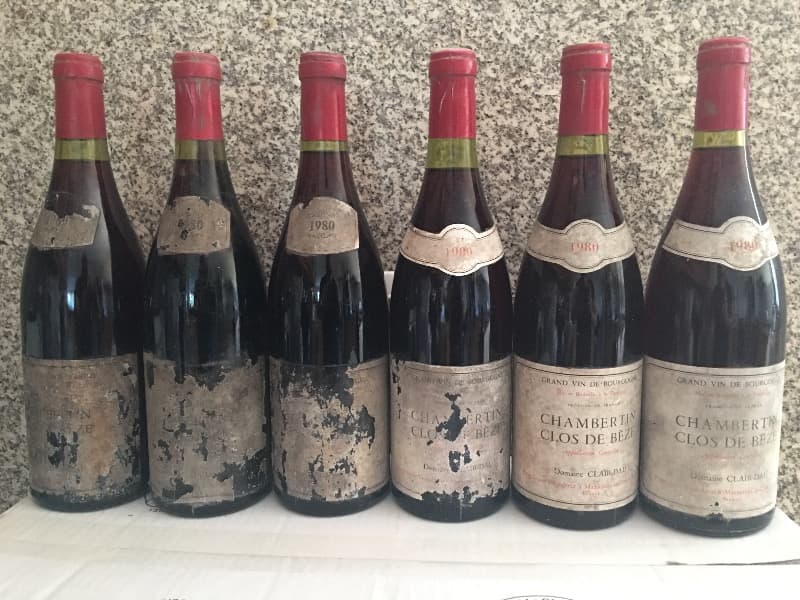 6 x Chambertin, Clos de Bèze, Clair dau, 1980