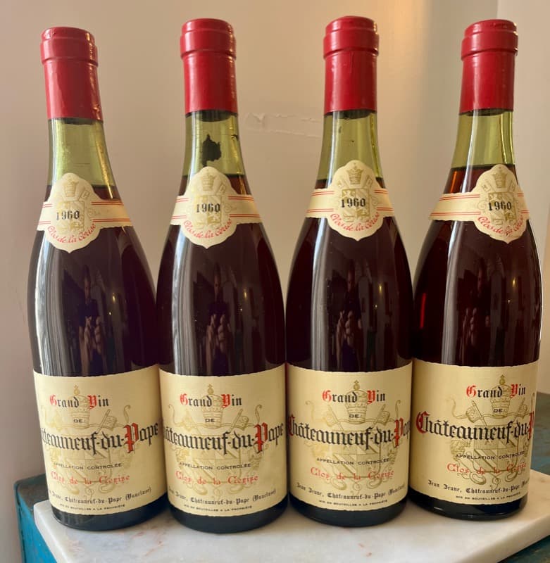 4 x Châteauneuf-du-Pape, Clos de la Cerise, Jean Jeune, 1960