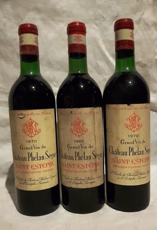 3 x Château Phélan Ségur, Saint-Estèphe, 1966/1970