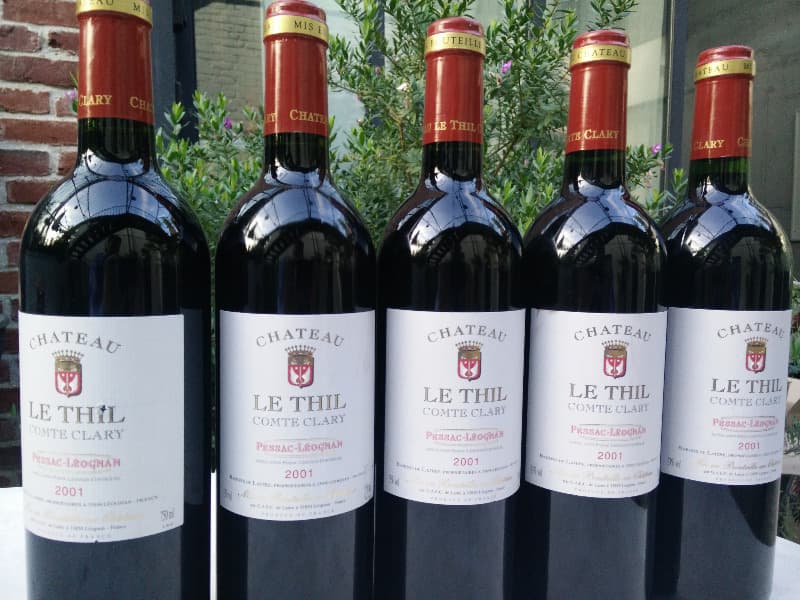 5 x Comte Clary, Château Le Thil, Pessac-Léognan, 2001