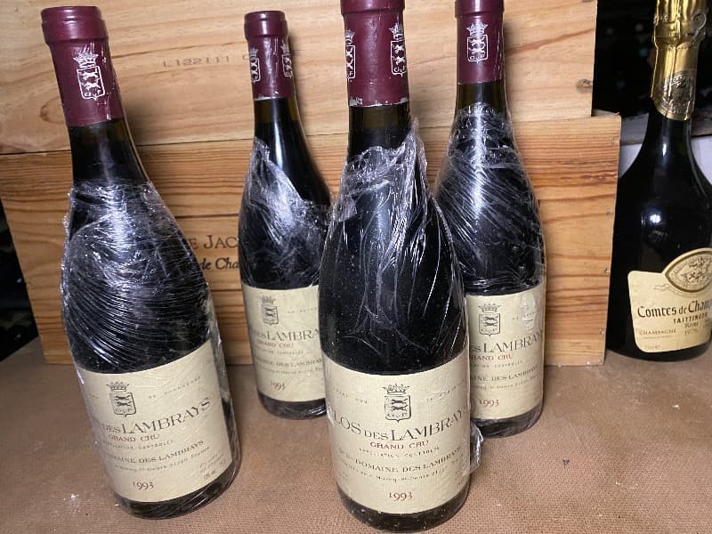 4 x Morey-Saint-Denis, Grand cru clos des Lambrays, Clos des lambrays, 1993