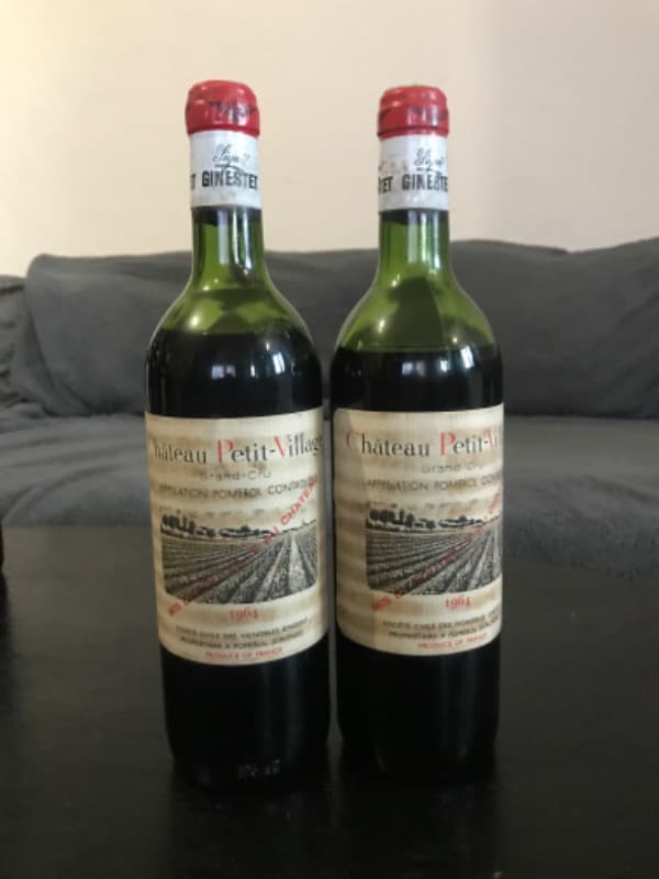 2 x Grand Cru, Château Petit-Village, Pomerol, 1964