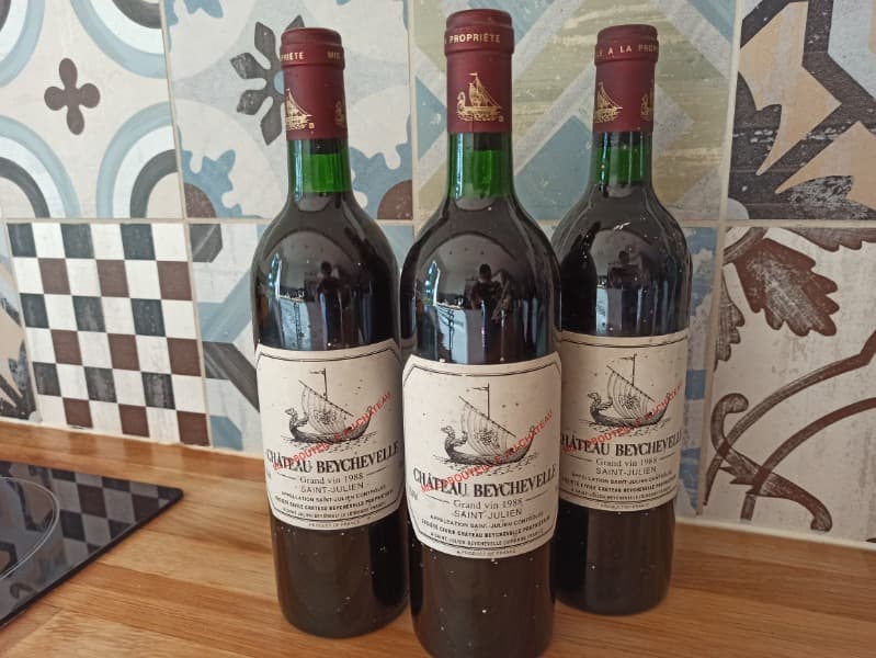 3 x Château Beychevelle, Saint-Julien, 1988