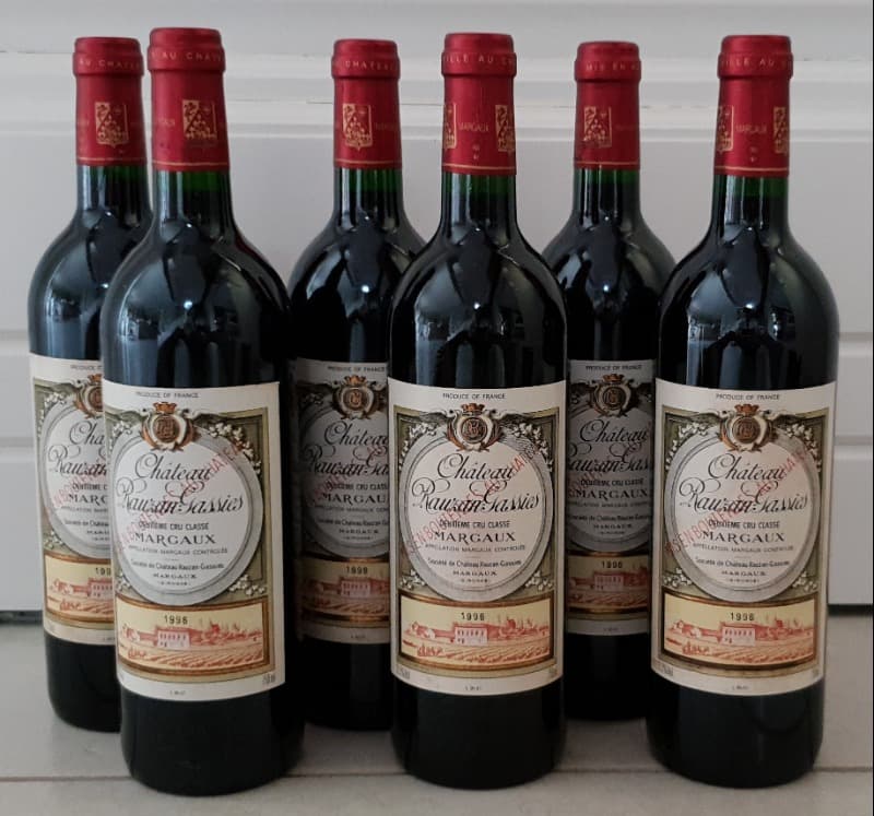 6 x Château Rauzan Gassies, Margaux, 1996